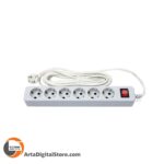 چند راهی برق Part Electric Shahab PE659 Power Strip 6 Port White طول 5m