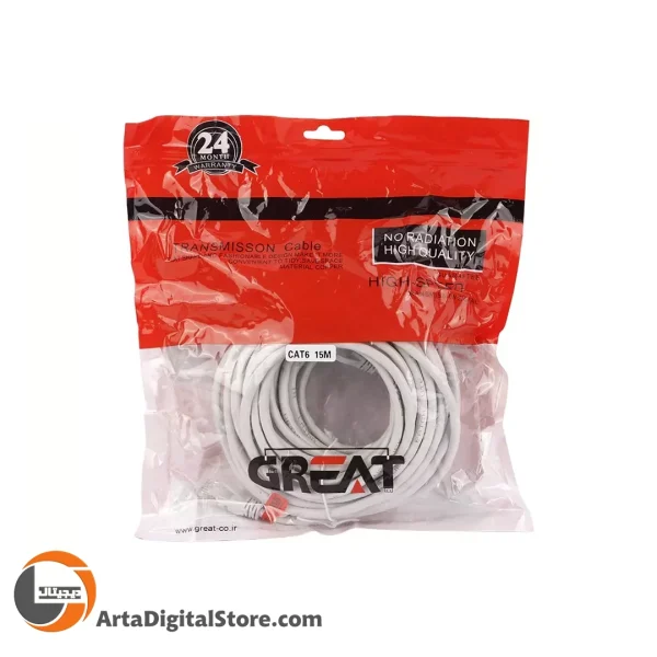 کابل شبکه Great Cat6 طول 15m