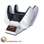 پایه شارژ دسته بازی Dobe TP5-0508 PS5 Controller Dual Charging Dock Black and White