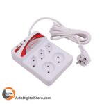 چند راهی و محافظ برق Omega Analog Voltage Protector Power Strip White طول 3M