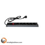 چند راهی پارت الکتریک Part Electric PE2253 Rack Mount 6 Port Power Strip Black طول 1.8M