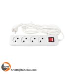 چند راهی پارت الکتریک Part Electric PE309 Power Strip 4 Port White طول 5M