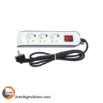 چند راهی پارت الکتریک Part Electric PE8760 Power Strip 3 Port White طول 1.8M