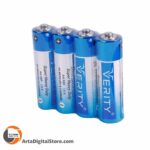 باتری قلمی وریتی چهارتایی Verity Super Heavy Duty R6P 1.5V AA Battery 4 Pack